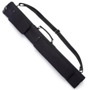 Double Flutes Matte Black Case With Pocket