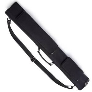 Matte Black Round Flutes Case With Pocket Size 35x4.5 Inches