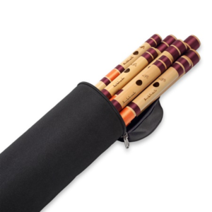 Matte Black Round Flutes Case Without Pocket