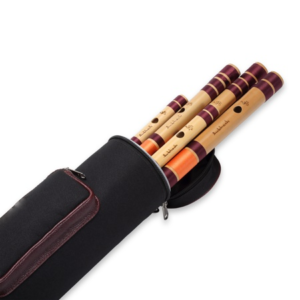 Matte Leather Round Flutes Case